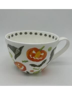 Portobello Halloween Jack O’ Lantern Pumpkin Witch Bone China Coffee Cup Mug